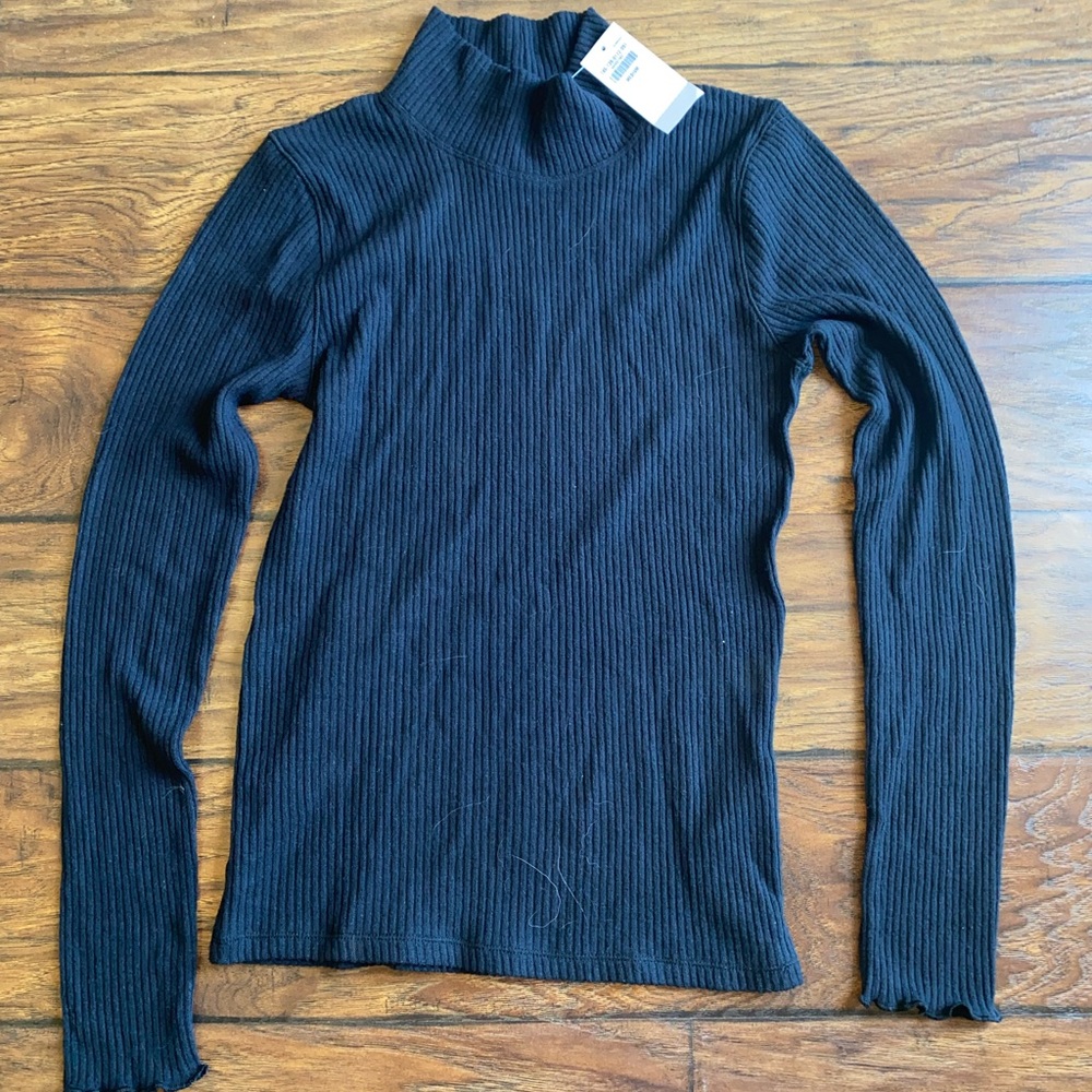 Abercrombie & Fitch Black Turtleneck Long Sleeve Shirt